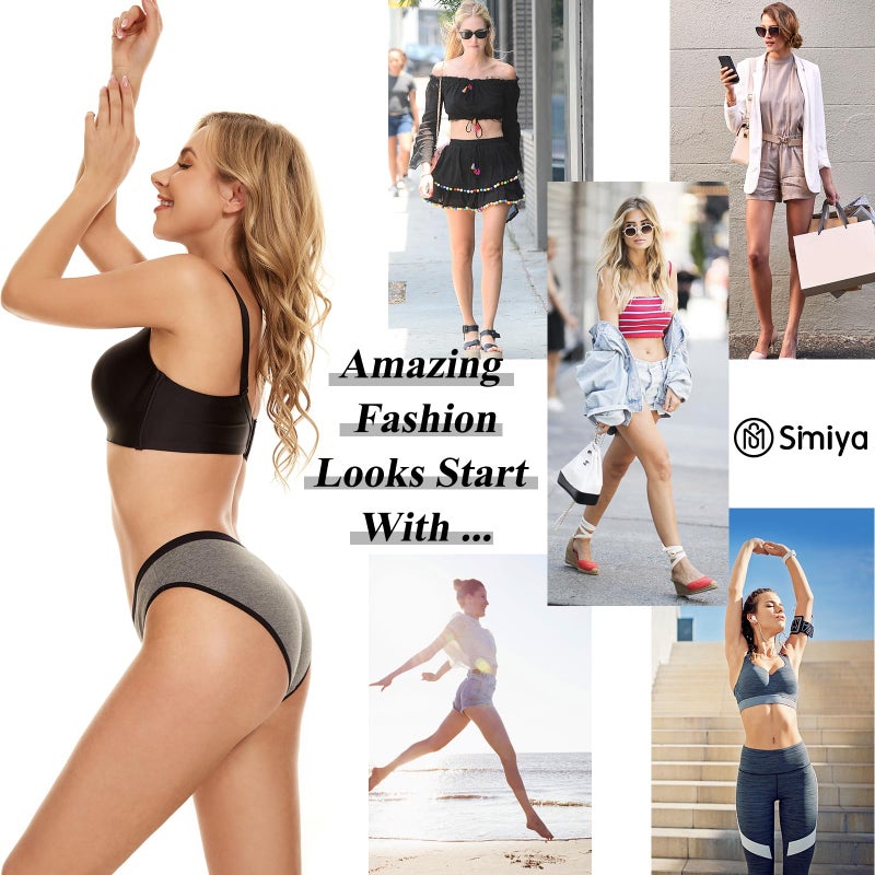 SIMIYA Cotton Underwear for Women 7 Pack Bikini Panties Breathable Ladies Underwear Invisible Hipster Panties Women Briefs Multicolor Medium - Image 5