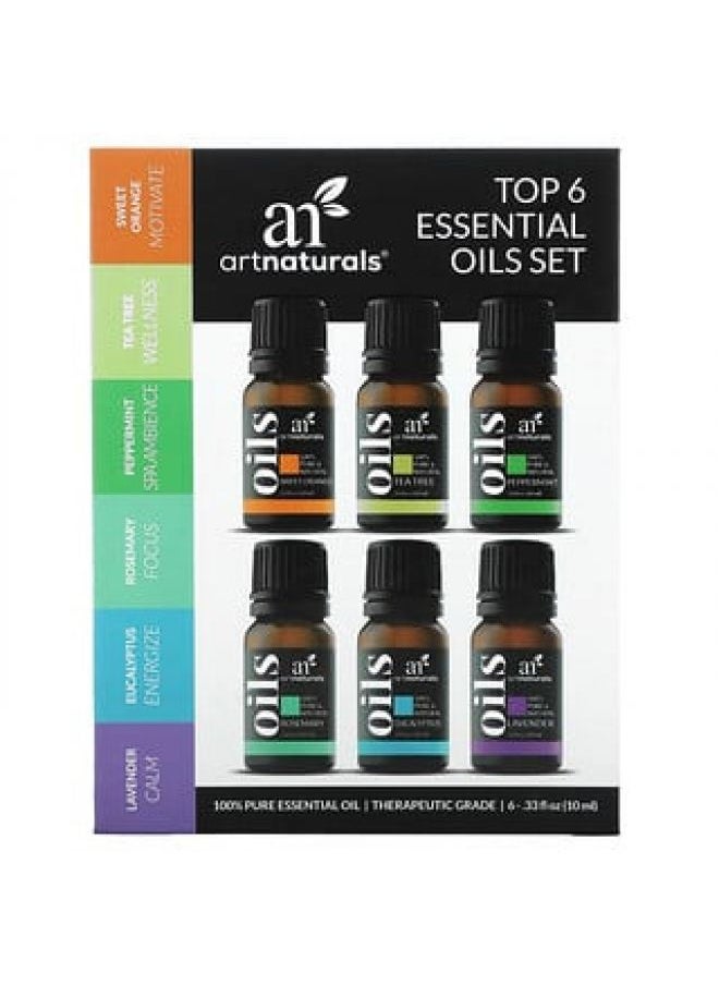 artnaturals Artnaturals Top 6 Essential Oils Set 6 Piece Set .33 fl oz 10 ml Each 