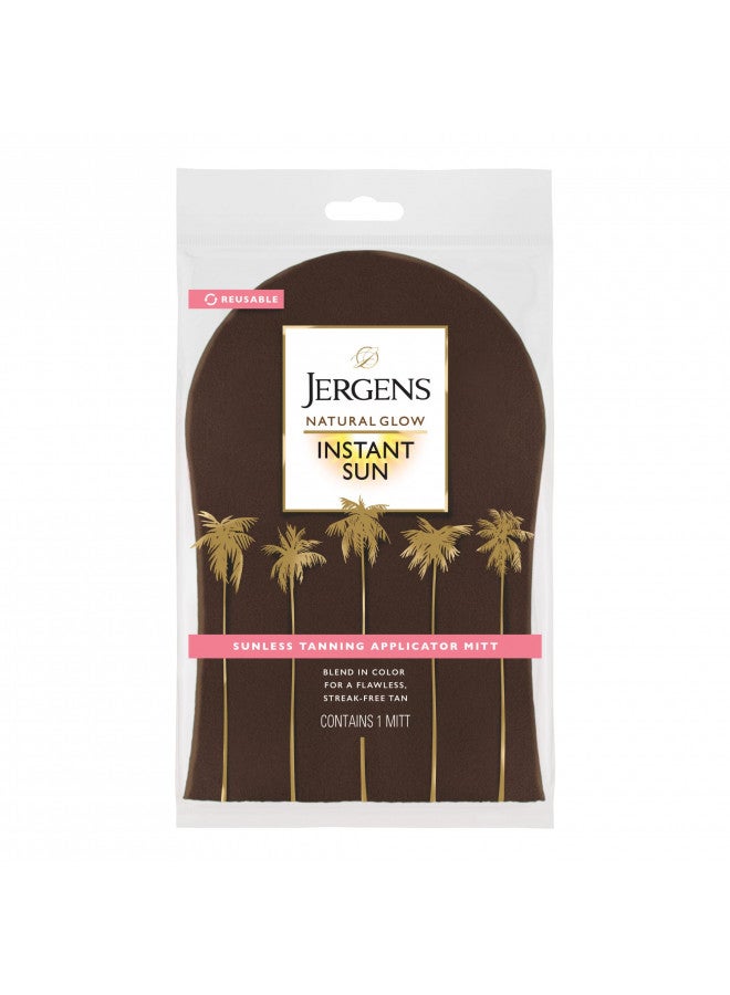 Jergens Jergens Natural Glow Body Applicator Mitt, Flawless, Streak-free Tanning Blender Glove, Reusable Tanning Mitt Protects Hands, Deep  - Image 1