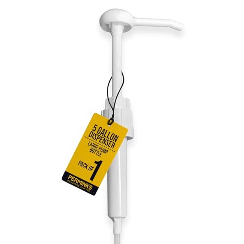 PERMINKS 5 Gallon Pump Dispenser - Pump for 5 Gallon Bucket, Jug, Bottle, Large Container - Great for Shampoo & Conditioner, Laundry Detergent, Snow Cone Syrup, Bleach Liquid, Oil & More (Pack of 1) - Image 1
