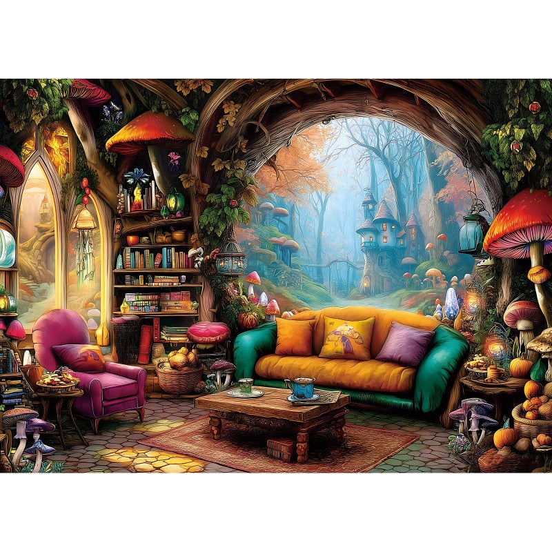 Blueforest 1000 Piece Jigsaw Puzzle for Adults Whimsical Forest Living Room Magical Puzzle Challenging Adult Puzzles with Vivid Art Finished Size 275x197 - Image 3