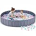 Burbell 72 x 12 Extra Large Kids Baby Ball Pool Jumbo Ball Toddlers Game Activity Pit Hold Over 2000 Balls Round Folding Portable Play Pit Indoor and Outdoor Balls Not IncludeGrey - Image 2