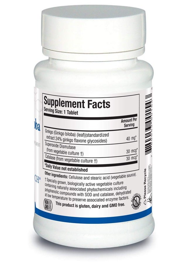 BIOTICS Research Ginkgo Biloba Standardized 24% Ginkgo Biloba Percent Extract Brain Supplement Nootropic Focus Energy Memory Healthy Aging. 60 Tablets  - Image 2