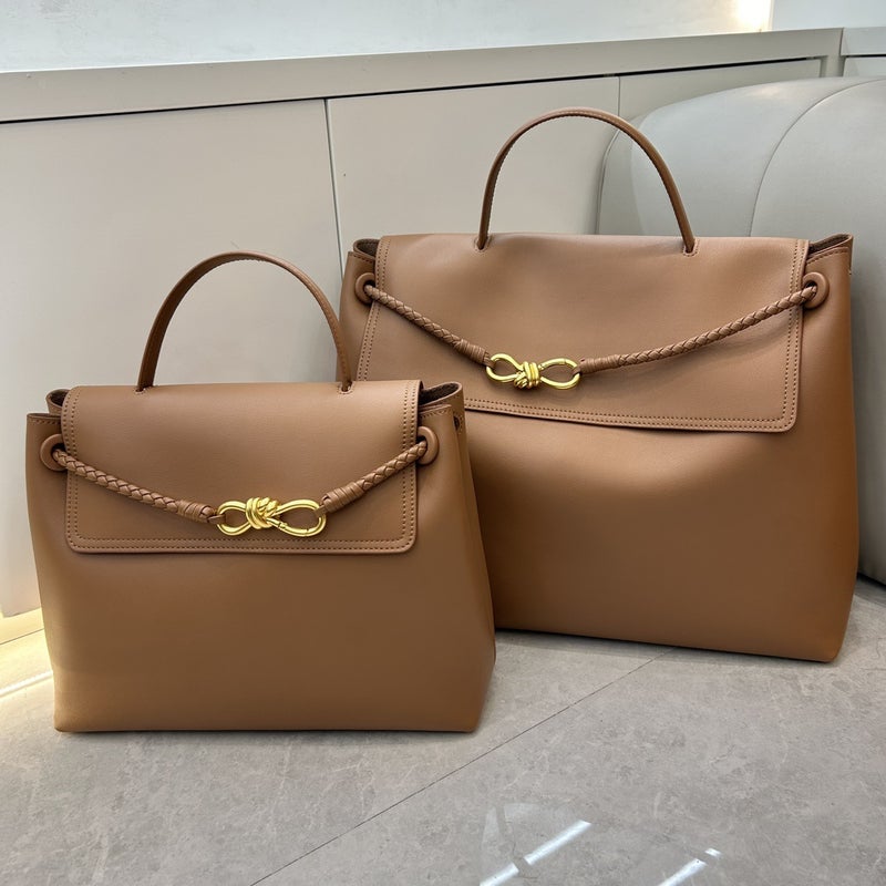 2025 Explosions Andiamo Genuine Leather Handbag Old Money Style High-End Style Ladies Tote Bag - Image 1