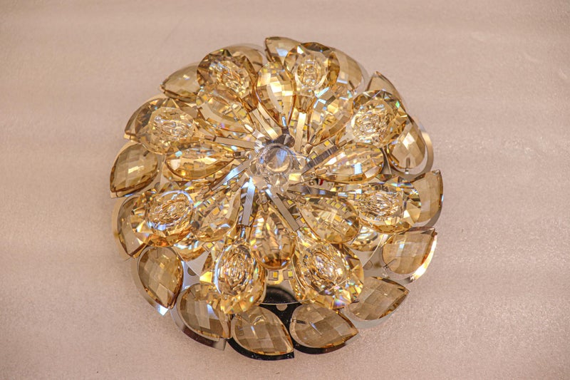 swanart Elegant Moving Flower Wall Light with Color Changing Crystals - Image 5