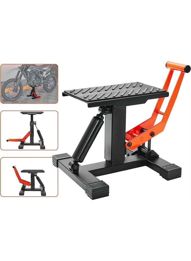 Dirt Bike Stand - 440 lbs Capacity, Hydraulic Lift Operation, Adjustable Height Hoist Table for Motorcycle Repair & Maintenance - Image 2