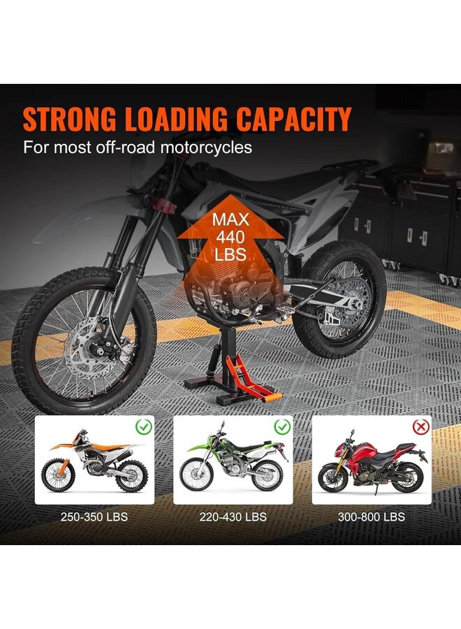 Dirt Bike Stand - 440 lbs Capacity, Hydraulic Lift Operation, Adjustable Height Hoist Table for Motorcycle Repair & Maintenance - Image 5