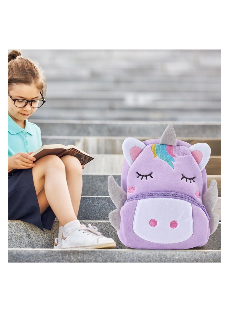 KAKOO Cute Toddler Backpack,Cartoon Kids Animal Backpack,Soft Plush Rucksack for Preschool Kindergarten for Ages 2-6 Year - Image 4