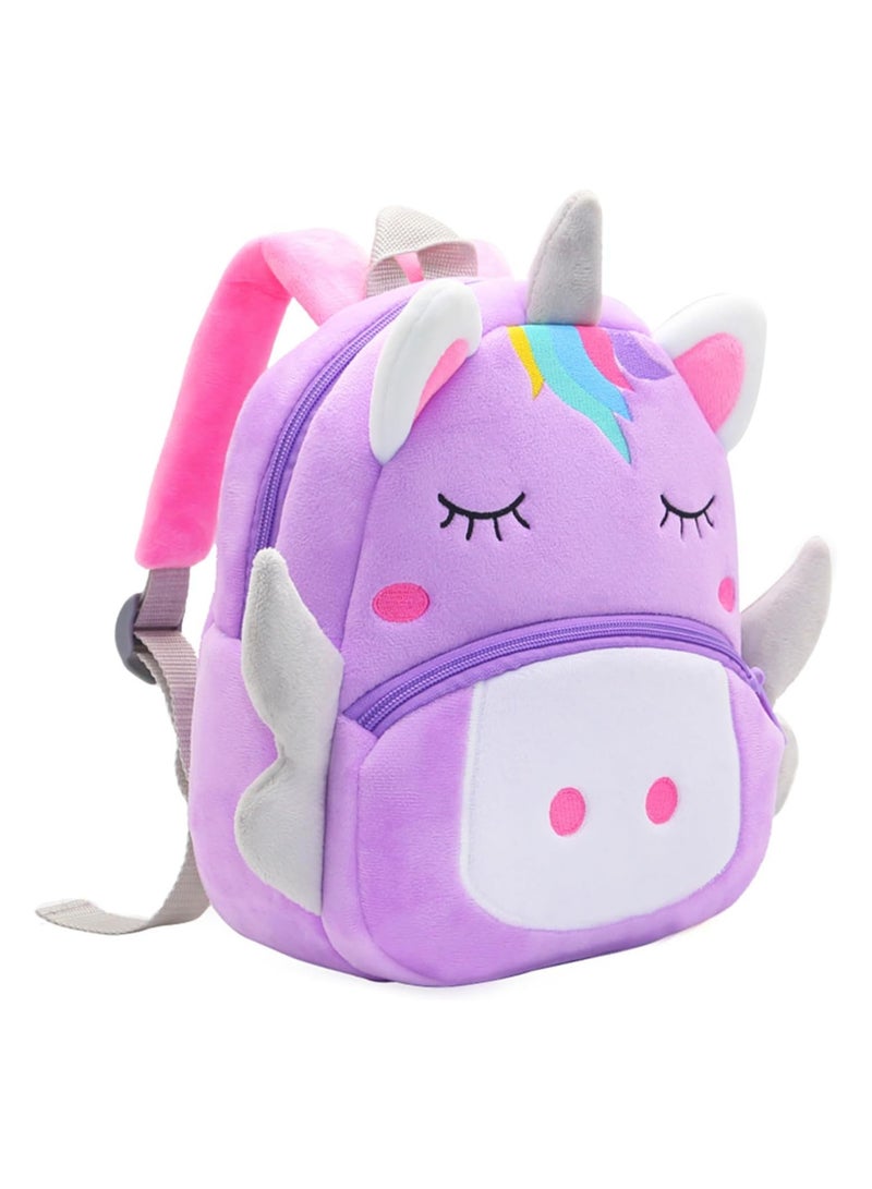 KAKOO Cute Toddler Backpack,Cartoon Kids Animal Backpack,Soft Plush Rucksack for Preschool Kindergarten for Ages 2-6 Year - Image 1