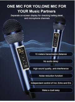 Portable Karaoke Machine with 2 Wireless Microphones Rechargeable Bluetooth Speaker for Adults & Kids, AUX/USB/TF Card Support, PA System for Parties, Home & Outdoor Entertainment - pzsku/ZA03DEB0C28F29CAD4794Z/45/_/1739538849/e6f80715-7f3e-4a26-899d-5b798f444c84