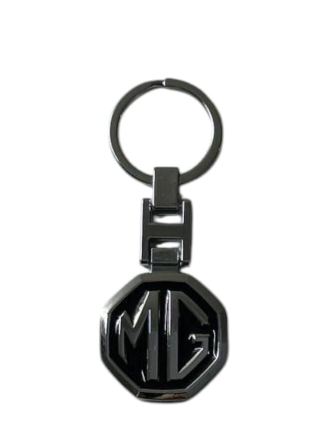 Luxury Metal Car Key Chain - Rust Resistant - Car Key Accessories - Black - Fits MG Cars