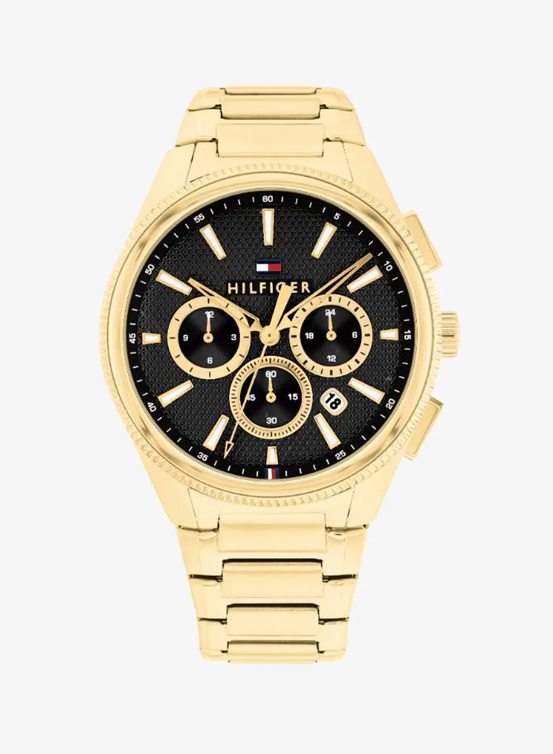 Ionic Plated Thin Gold Steel Quartz Multifunction Watch