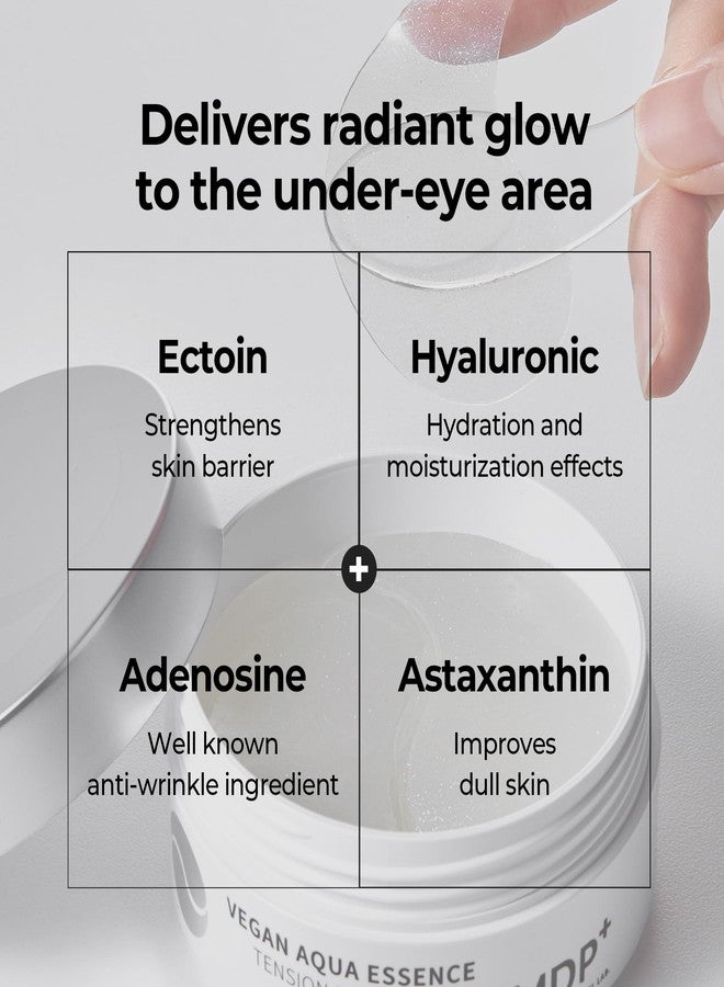 MDP+ PEPTIDE 9 VEGAN AQUA ESSENCE TENSION EYE PATCH, Niacinamide, eye mask 3.38 oz/1.6gx60ea,Hyaluronic Acid, Wrinkle Care, Under Eye Mask, Puffy Eyes, Hydrating Treatment - Image 3