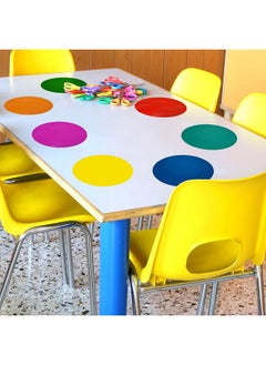 Scribbledo 8 Pack Dry Erase Dots 11 Inch Colorful Dry Erase Circles For Tables Whiteboard Wall Removable Vinyl For School Classroom Teachers Students  - Image 2