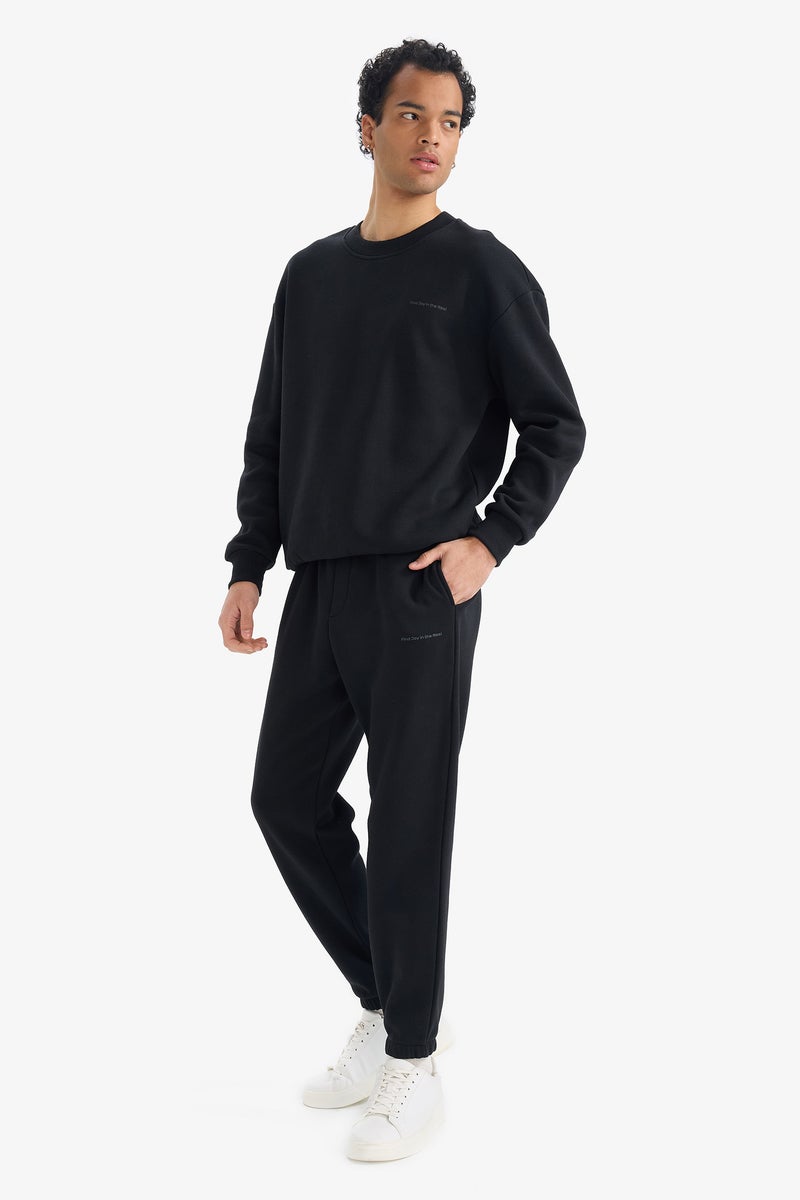 DeFacto Black Man Boxy Fit Printed Set Casual - Image 2