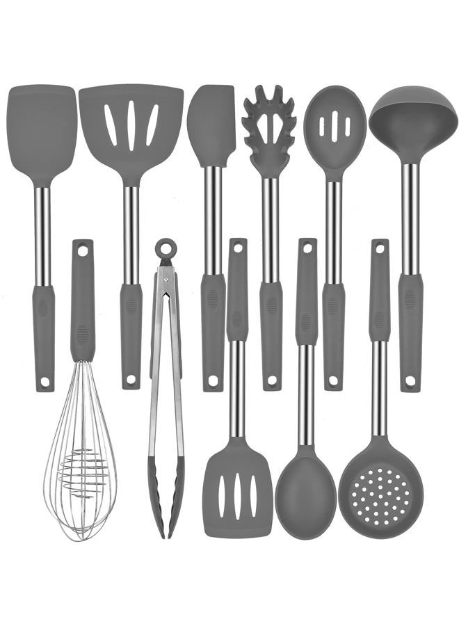 BECBOLDF Kitchen Utensil Set,Silicone Cooking Utensils,Stainless Steel Kitchen Utensils Set,Silicone Spatula Set Utensil Set,Silicone Utensils Cooking Utensil Set,Kitchen Tools Gadgets - Image 1