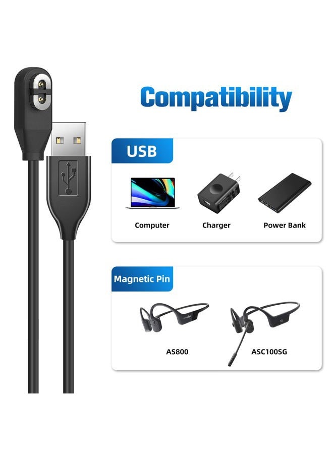 seynli [2 Pack] 6 ft Long Replacement Magnetic Charging Cable for AfterShokz Aeropex / OpenRun, OpenRun Mini, OpenRun Pro, OpenComm (Formerly Known as AfterShokz) AfterShokz Bone Conduction Bluetooth Headset - Image 5