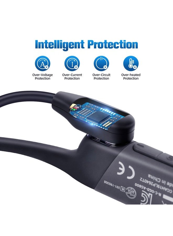seynli [2 Pack] 6 ft Long Replacement Magnetic Charging Cable for AfterShokz Aeropex / OpenRun, OpenRun Mini, OpenRun Pro, OpenComm (Formerly Known as AfterShokz) AfterShokz Bone Conduction Bluetooth Headset - Image 2