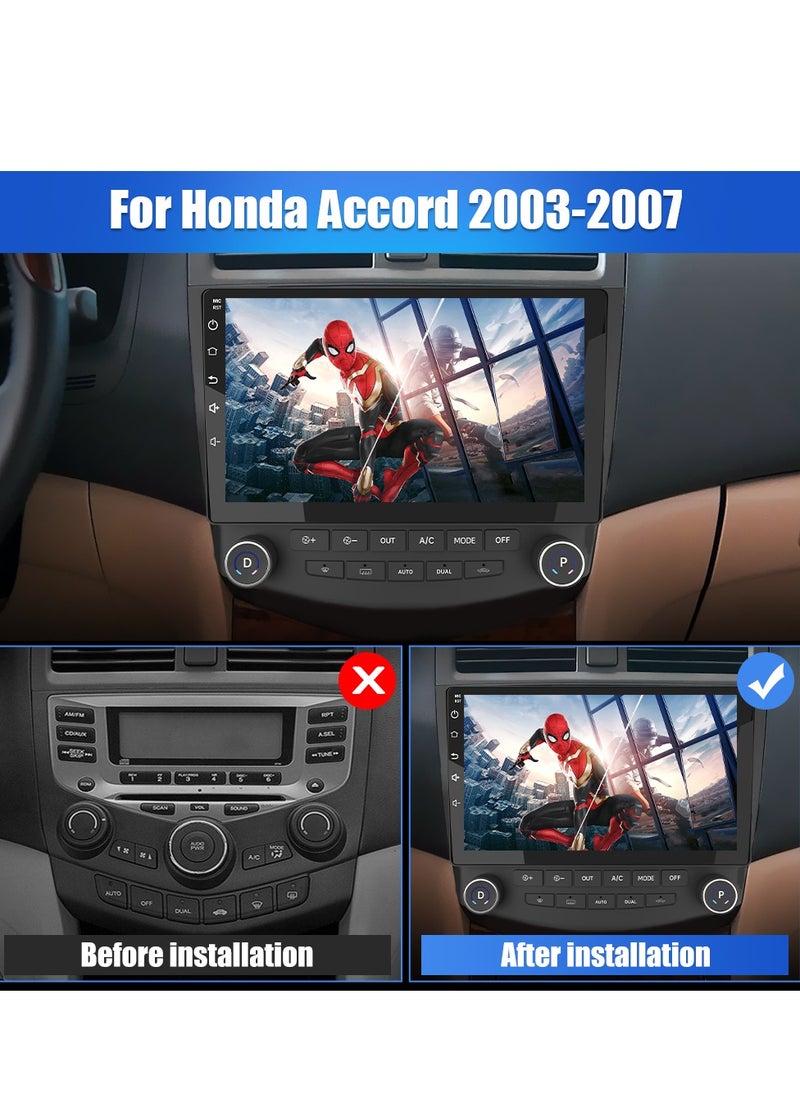 Junsun - Android 12 Car Radio Stereo 10 inch Touch Screen with WiFi Bluetooth for Honda Accord 7th 2003 2004 2005 2006 2007 - Image 1