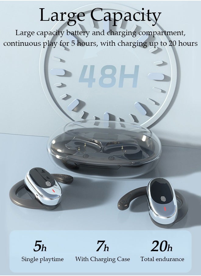 DUNISO - Wireless Earbuds Bluetooth 5.3 Headphones Wireless Charging Case Sports Ear Buds Touch Control LED Power Display Built-in Mic Headset Waterproof Earphones in-Ear for IOS and Android - Image 1