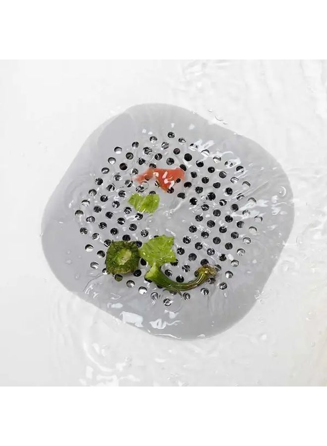 White Suction Cup Floor Drain Plug Hair Filter Anti Blocking For Kitchen Bathroom - Image 2