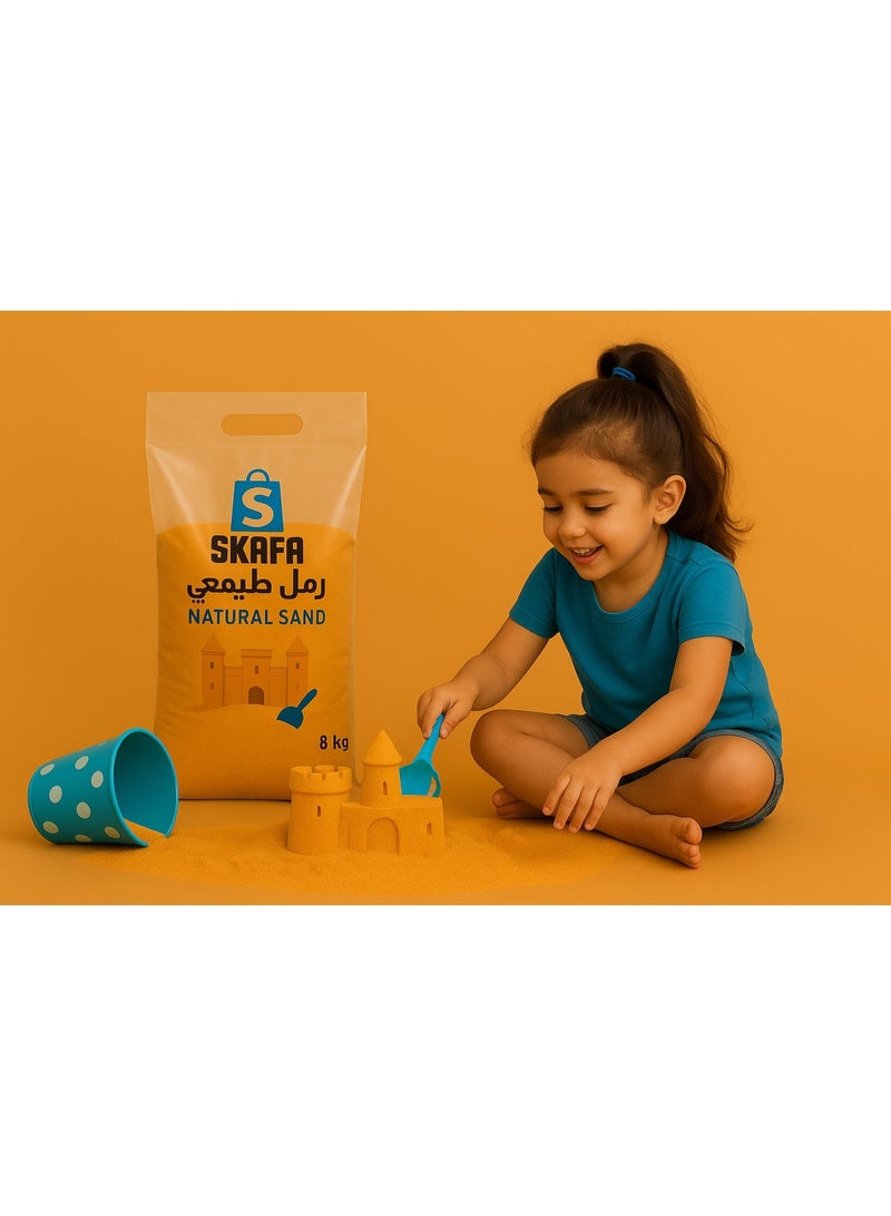 SKAFA Washed & Sterilized Natural Play Sand/Clay for Kids | 8kg Clean & Soft Sensory Sand for Indoor/Outdoor Fun | Castle Building & Creative Play Activities - Image 2