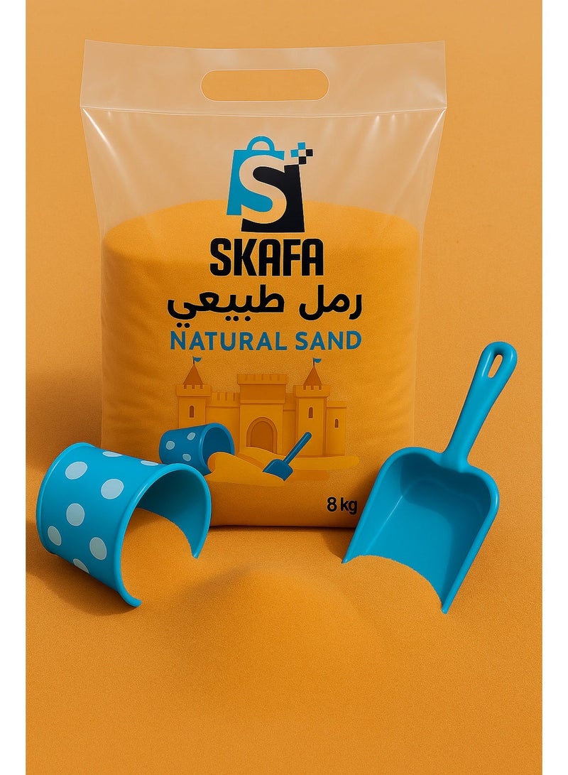 SKAFA Washed & Sterilized Natural Play Sand/Clay for Kids | 8kg Clean & Soft Sensory Sand for Indoor/Outdoor Fun | Castle Building & Creative Play Activities - Image 1
