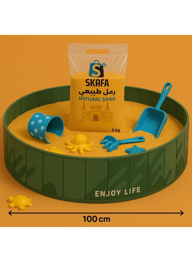 SKAFA Washed & Sterilized Natural Play Sand/Clay for Kids | 8kg Clean & Soft Sensory Sand for Indoor/Outdoor Fun | Castle Building & Creative Play Activities - Image 4