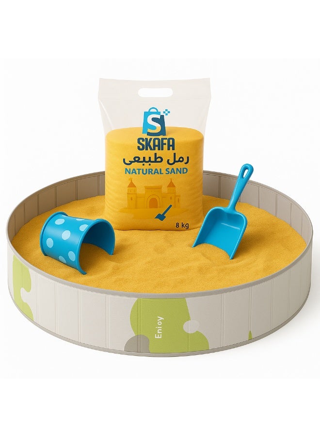 SKAFA Washed & Sterilized Natural Play Sand/Clay for Kids | 8kg Clean & Soft Sensory Sand for Indoor/Outdoor Fun | Castle Building & Creative Play Activities - Image 5