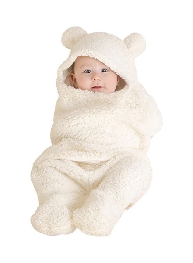 Newborn Baby's  Warm Hooded Swaddle Blanket - Image 2