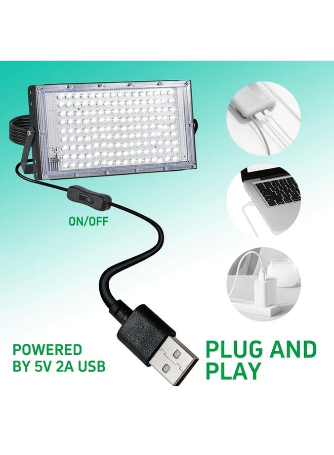 50LEDs 6000LM Bright Floodlight With Bracket Switch Control 5V USB Plug Garage Warehouse Light - Image 5