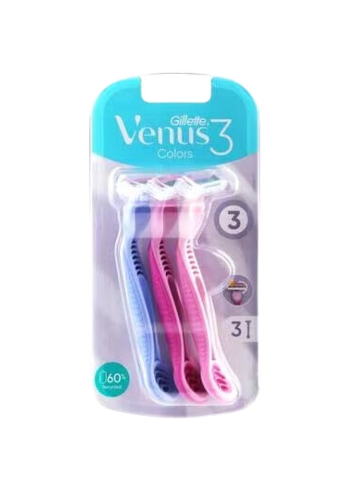 Gillette Gillette simple Venus 3 plus disposable Shaver - 3 pcs 