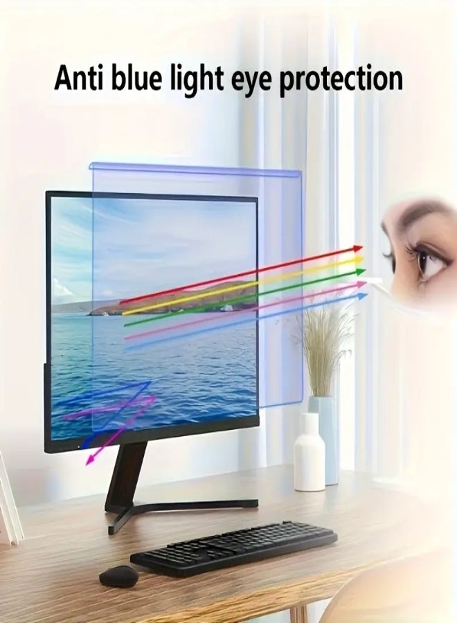 AROAQ 24-Inch 16:9 Hanging Monitor Screen Protector – Anti-Blue Light & Anti-Glare Acrylic Shield with Curved Surface, Eye Protection for Work & Gaming, Easy Installation - Image 5