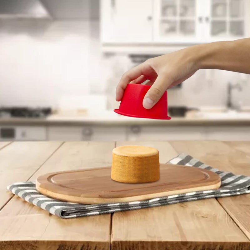 SILIVO 4 Inch Cake Pan (6 Pack) - Silicone Mini Smash Cake Pans, Nonstick Small Cake Pans for Smash Cake,Muffin and Egg Bites - Image 3