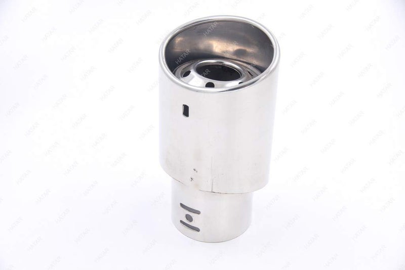 Automaze Universal Fit Car Straight Oval Shaped Exhaust Tail Muffler Tip Pipe 63mm (Model-A145) - Image 1