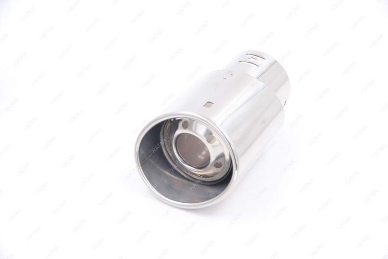 Automaze Universal Fit Car Straight Oval Shaped Exhaust Tail Muffler Tip Pipe 63mm (Model-A145) - Image 2