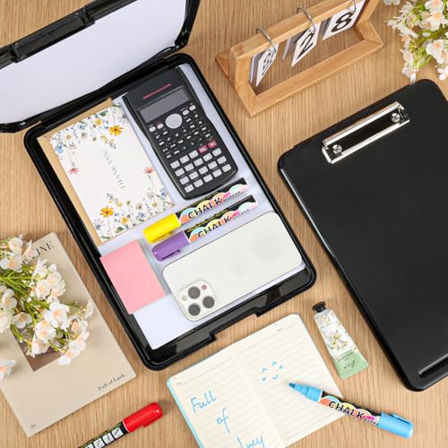 YesBes 6 Pack Clipboard with Storage, High Capacity Storage Clipboard 8.5 x 11 with Pen Holder, Letter / A4 Size, Inner Plastic Folder Attached for Teacher Office Home, Size 13.4 x 9.4 x 0.9 in - Image 3