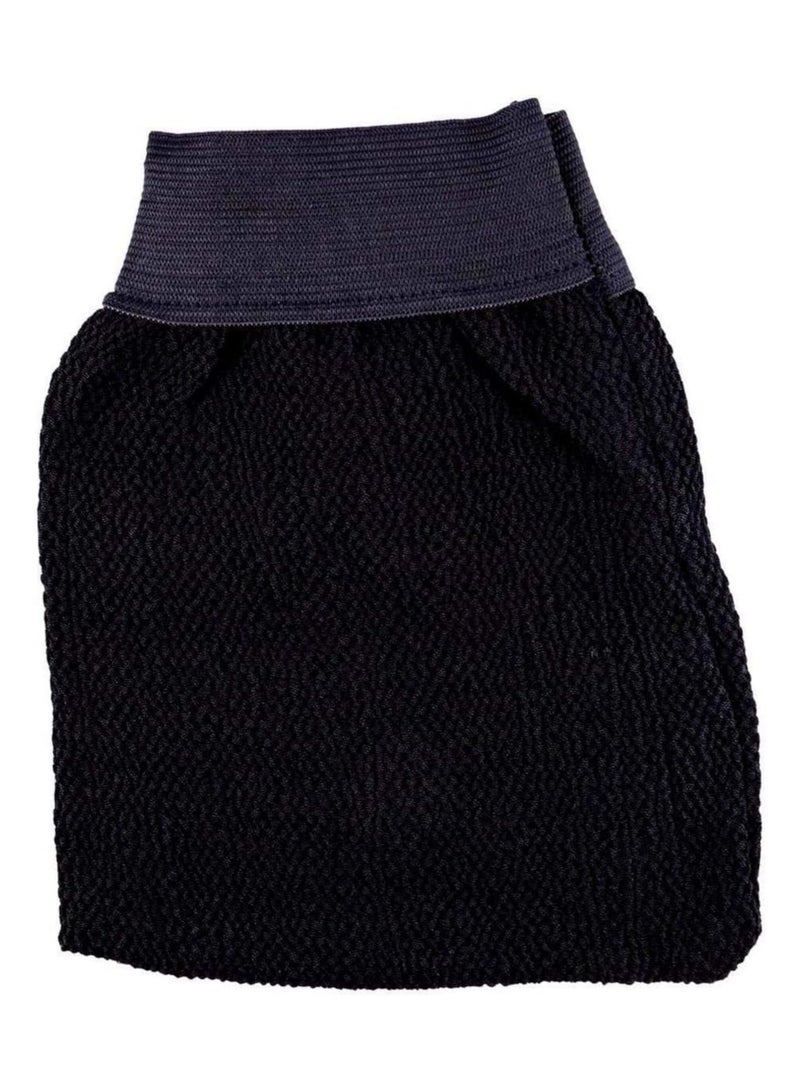 BLOOMING TIME Bath Gloves Scrubbing Leefa Black - Image 1