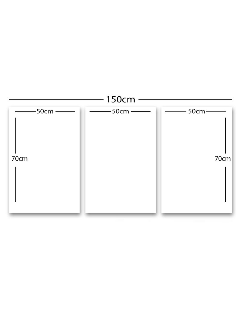 Marktna - Three Wall Panels 150x70cm with a Mother Day Design, Silver Frame And a Transparent Acrylic Layer 0.5kg - Image 1