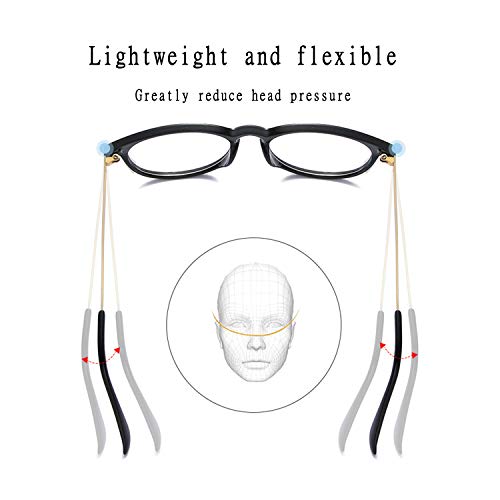 Kursan Non Prescription Clear Lens Fake Glasses for Women Men Retro Round Plastic Frame Eyeglasses (Transparent) - Image 5