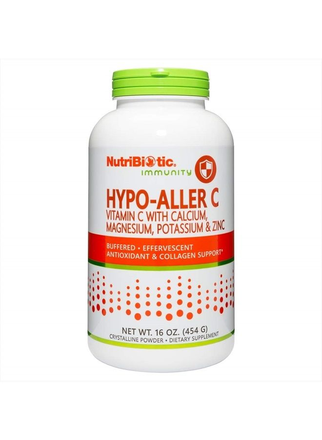 Nutribiotic Hypo-Aller C Powder Vitamin C & Minerals for Antioxidant & Collagen Support | 1300 mg Vitamin C per serving | 16 ounce | Buffered | Calcium, magnesium, zinc, and potassium | Non-GMO  - Image 1