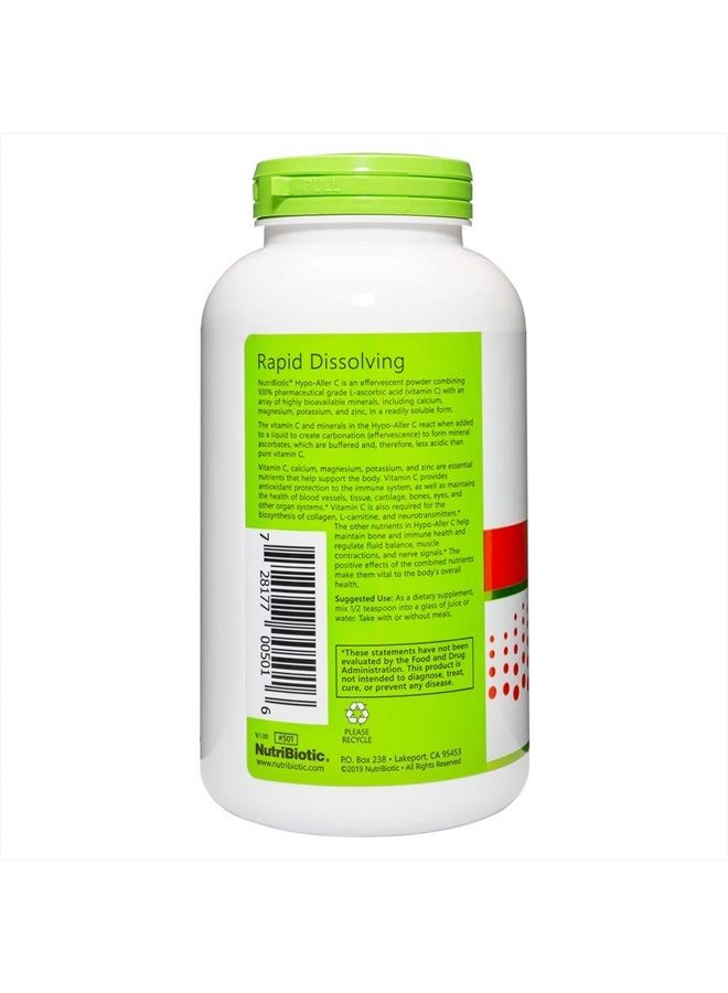 Nutribiotic Hypo-Aller C Powder Vitamin C & Minerals for Antioxidant & Collagen Support | 1300 mg Vitamin C per serving | 16 ounce | Buffered | Calcium, magnesium, zinc, and potassium | Non-GMO  - Image 2