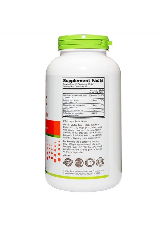 Nutribiotic Hypo-Aller C Powder Vitamin C & Minerals for Antioxidant & Collagen Support | 1300 mg Vitamin C per serving | 16 ounce | Buffered | Calcium, magnesium, zinc, and potassium | Non-GMO  - Image 3