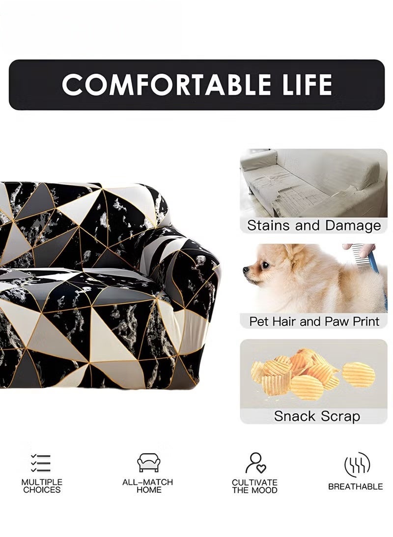 EETU Printed Stretch Sofa Cover Printed Couch Covers Sofa Slipcovers for 3 Cushion Couches Elastic Universal Furniture Protector - Image 5