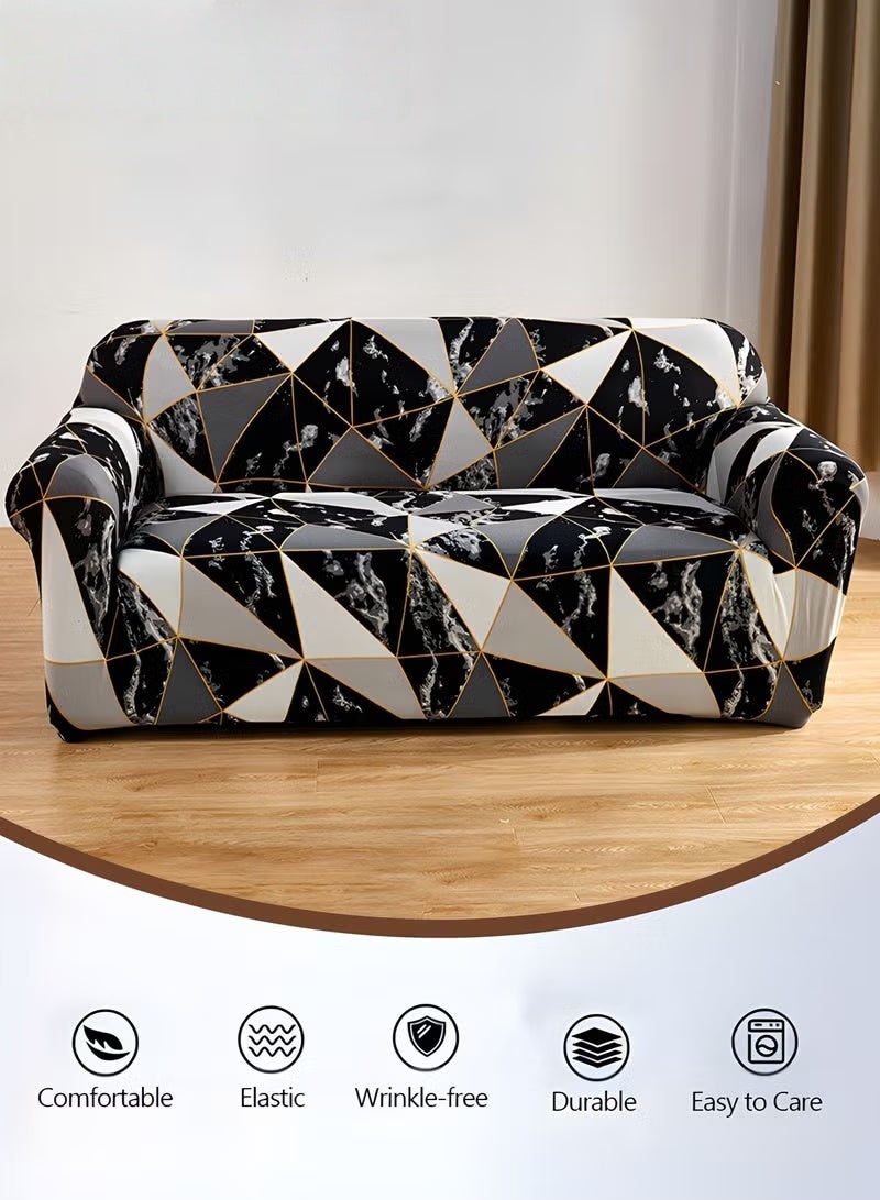 EETU Printed Stretch Sofa Cover Printed Couch Covers Sofa Slipcovers for 3 Cushion Couches Elastic Universal Furniture Protector - Image 2