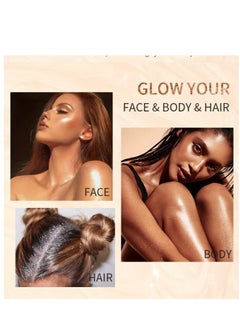 Ushas Glow Shimmer Spray - Shimmer Body Oil Liquid Easy to Push Away Natural Moisture Glitter Face Brightening Glow Pearl Highlighter Illuminator Shine Contouring Makeup for Face and Body #2  - Image 3