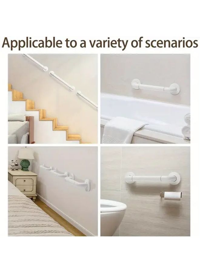 Heavy Duty Anti Slip Shower Grab Bar 30cm Easy Installation Bathroom Safety Rail - Image 2