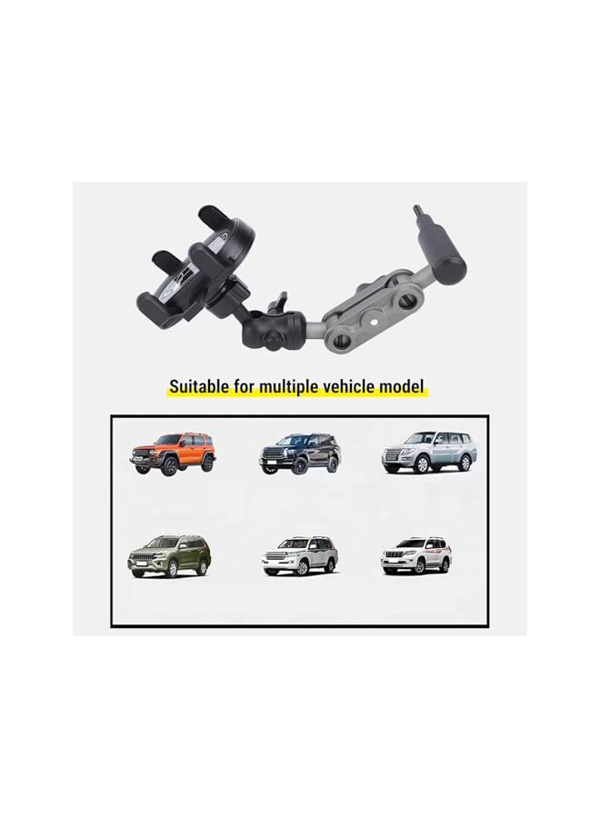 S-TOP A Pillar Grab Handle Phone Mount, 360 Rotation Adjustable Car Phone Holder with Spherical Joint for Tank 300 500 Pajero, Secure Stable Support Off Road Bumpy Road (4 Claw) - Image 3