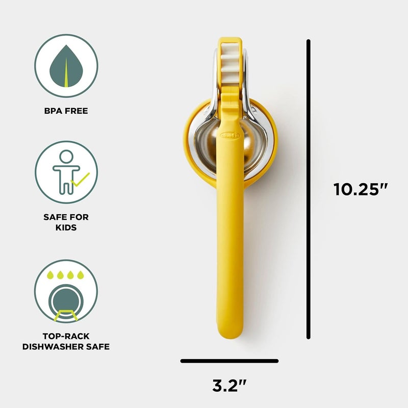 Chef'n FreshForce Citrus Juicer - Yellow Manual Juicer for Lemons and Limes - Image 2