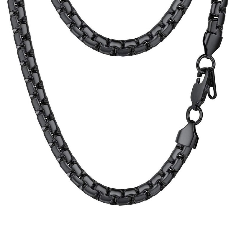 PROSTEEL Stainless Steel Chain Necklace Men Jewelry 24inch Trendy Chains Necklaces for Him Rapper Chain Black Necklace - Image 1